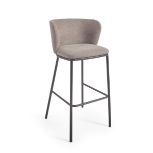 Scaun bar maro din textil Ciselia Kave Home