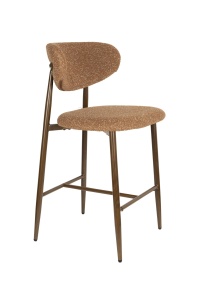 Scaun bar maro teracota din textil Noor The Home Collection