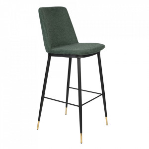 Scaun bar verde/negru din textil Lionel Height Quiet Object