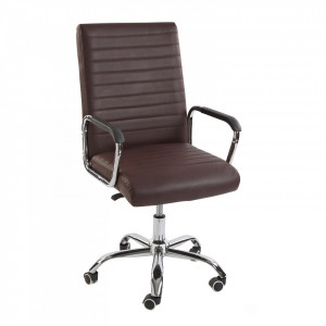 Scaun birou ajustabil maro din piele sintetica si metal Oslo Versa Home