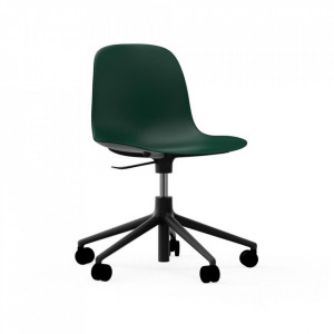 Scaun birou ajustabil rotativ negru/verde din polipropilena Form Normann Copenhagen