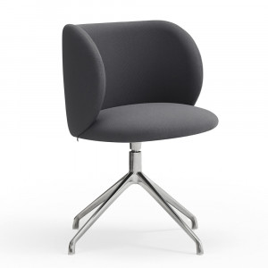 Scaun birou gri/argintiu din textil Mogi Teulat