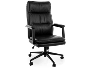 Scaun birou negru din piele ecologica Q-091 The Home Collection