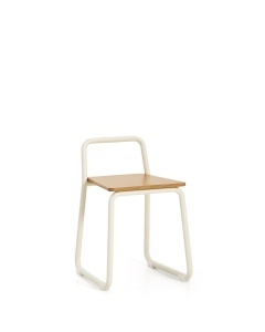 Scaun birou pentru copii bej/maro din metal Tinn Kave Home
