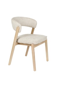 Scaun dining bej din textil Bright Zuiver