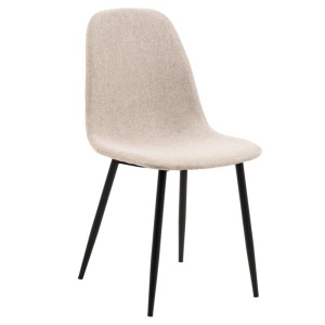 Scaun dining bej din textil Celia Quiet Object
