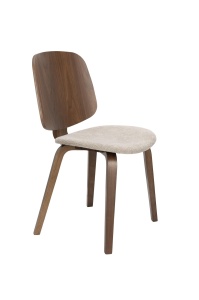 Scaun dining bej/maro din textil Walden The Home Collection