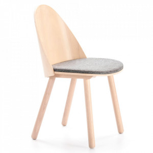 Scaun dining crem din lemn Uma Teulat