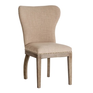 Scaun dining din bumbac ecru Mosa Vical Home