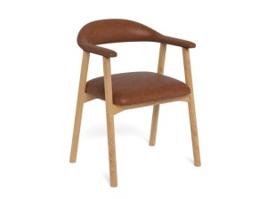 Scaun dining din piele ecologica maro Addi Quiet Object