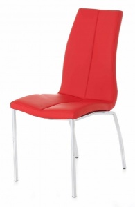 Scaun dining din piele ecologica rosie Aura Zago