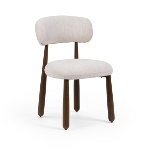 Scaun dining din textil alb Venix Art Quiet Object