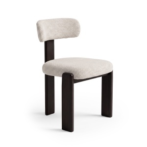 Scaun dining din textil bej Nadia Quiet Object