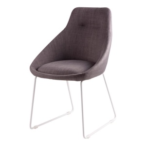 Scaun dining din textil gri Alba Somcasa