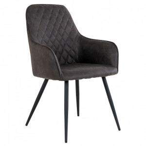 Scaun dining din textil gri Harbo House Nordic