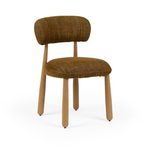 Scaun dining din textil maro Venix Quiet Object