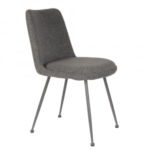 Scaun dining gri din textil Fijs Quiet Object
