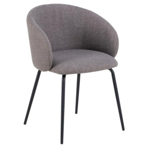 Scaun dining gri maroniu/negru din textil Eleanor Basel Actona Company