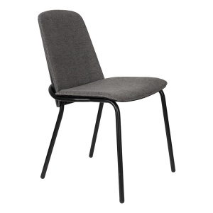 Scaun dining gri/negru din textil Clip Zuiver