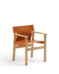 Scaun dining maro deschis din piele ecologica Jan Kave Home