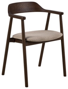 Scaun dining maro inchis din textil Nixon Actona Company