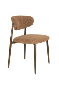 Scaun dining maro teracota din textil Noor The Home Collection