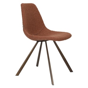 Scaun dining maro Terra din textil Franky Boucle Dutchbone