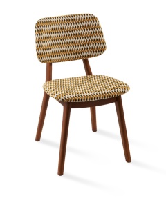 Scaun dining ocru din textil Soft Happy Days Pols Potten