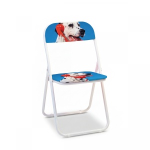 Scaun dining pliabil multicolor din metal Dog Call Center Seletti