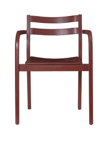 Scaun dining rosu/maro din lemn Boda Ferm Living