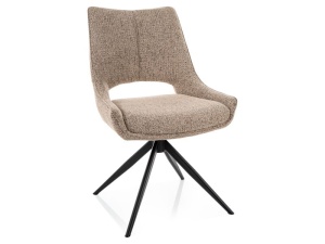 Scaun dining rotativ bej inchis din textil Fino I The Home Collection