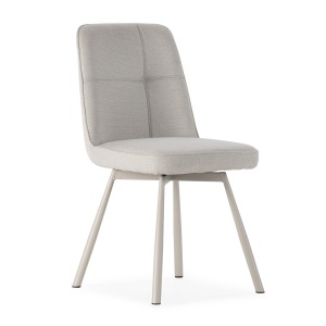 Scaun dining rotativ crem din textil Tirsa The Home Collection