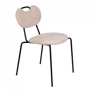 Scaun dining roz din textil Aspen Quiet Object