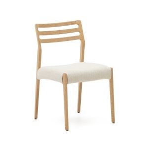 Scaun exterior dining bej/maro din lemn Cudia Kave Home
