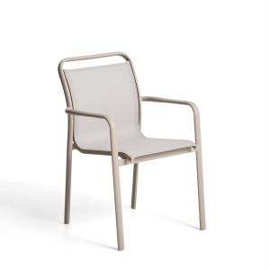 Scaun exterior dining grej din metal Luri Kave Home