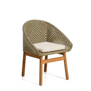Scaun exterior dining maro din lemn Olbia Kave Home