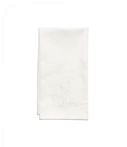 Servet alb din fibre naturale 43x43 cm Seikantai Seletti