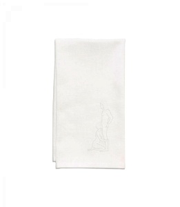 Servet alb din fibre naturale 43x43 cm Seikantai The Fountain Seletti
