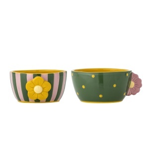 Set 2 boluri multicolore din ceramica 310 ml Haisy Bloomingville