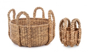 Set 2 cosuri maro din fibre naturale Kebur Low Bizzotto