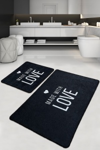 Set 2 covorase de baie multicolore din fibre sintetice Con Amore The Home Collection