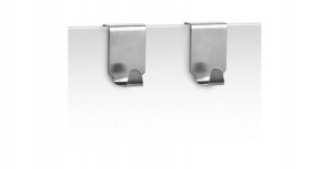 Set 2 cuiere argintii din inox pentru usa Cupboard Door Zeller