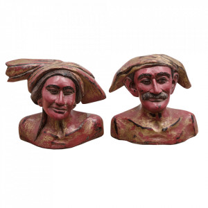 Set 2 decoratiuni rosii din lemn 20 cm Kay Versmissen