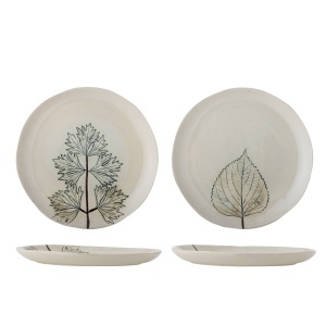 Set 2 farfurii intinse multicolore din ceramica 27 cm Aubrin Creative Collection