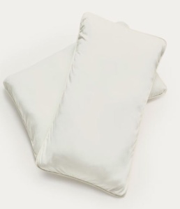 Set 2 fete de perna albe din bumbac 50x70 cm Sirale Kave Home