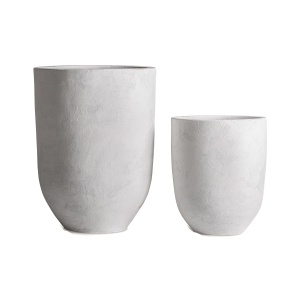 Set 2 ghivece alb antic din ceramica Planter Vical Home