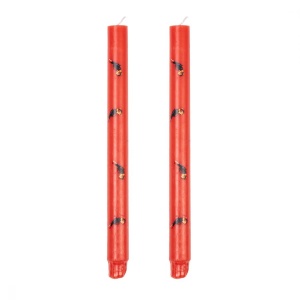 Set 2 lumanari rosii din fibre naturale 27 cm Revolver Seletti