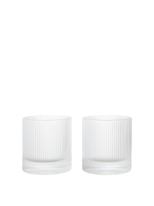 Set 2 pahare transparente din sticla 250 ml Ripple Frosted Ferm Living