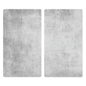 Set 2 placi protectie plita gri din sticla 30x52 cm Concrete Wenko
