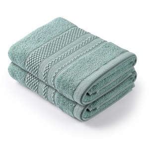 Set 2 prosoape verzi din bumbac 50x90cm Piramit The Home Collection